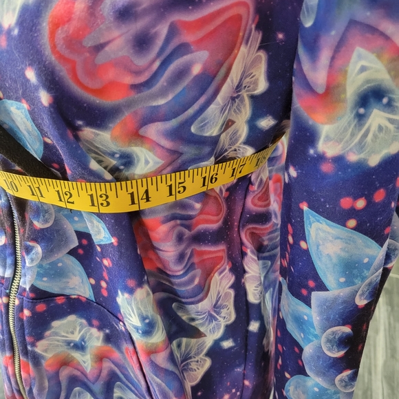 iEDM.COM Hooded Sweatshirt Men's Small. Psychadelic Colors - Picture 5 of 6